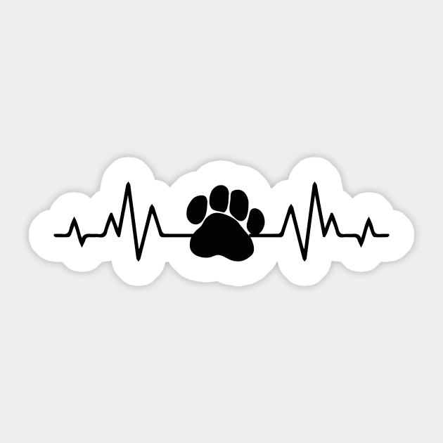 Dog paw best sale heartbeat hoodie